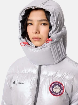 Adidas X Moon Boot Silberne Daunenjacke