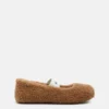 Braune Ballerinas aus Lammfell Braune Ballerinas aus Lammfell