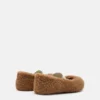 Braune Ballerinas aus Lammfell Braune Ballerinas aus Lammfell