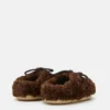 Evx Curly Mules in Dunkelbraun Evx Curly Mules in Dunkelbraun