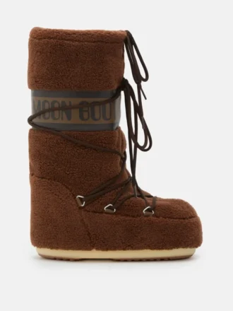 Icon Braune Fleece-Stiefel