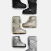 Icon Glance Silver Satin Boots