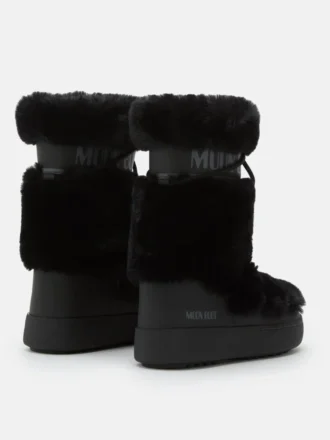 Ltrack Black Faux-Fur Hohe Stiefel