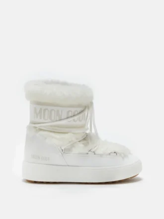Ltrack Low weiße Kunstfell-Stiefeletten