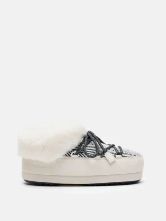 Moon Boot X Guest in Residence Evx Chalet White Sand Mules aus Kunstfell