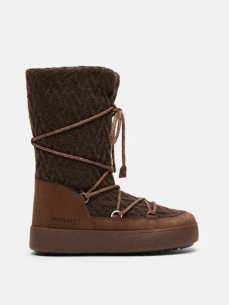 Moon Boot X Guest in Residence Ltrack Cocoa Strickstiefel