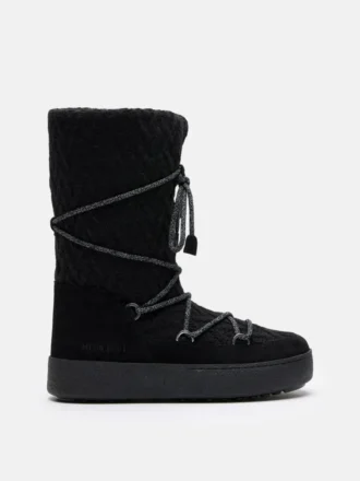 Moon Boot X Guest in Residence Ltrack Schwarze Strickstiefel