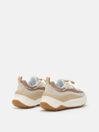 Moon247 Xlace Sneakers in Off-White & Taupe