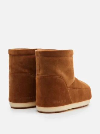 Schnürlose Stiefel aus hellbraunem Wildleder